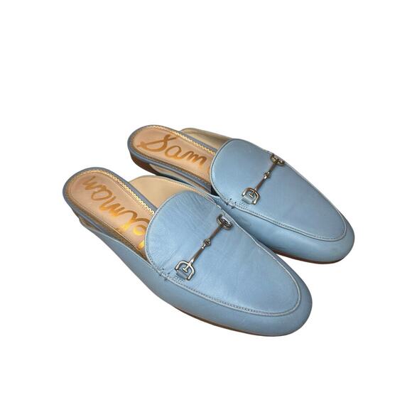 Sam Edelman Linnie Bit Mule Baby Blue Leather Size 8.5 - Picture 1 of 6